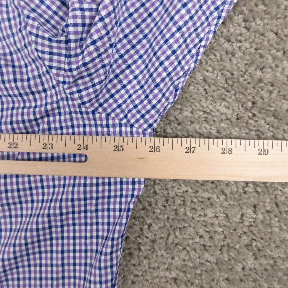 Polo Ralph Lauren Shirt Mens XL Purple Check Performance Nylon Pony Button Up